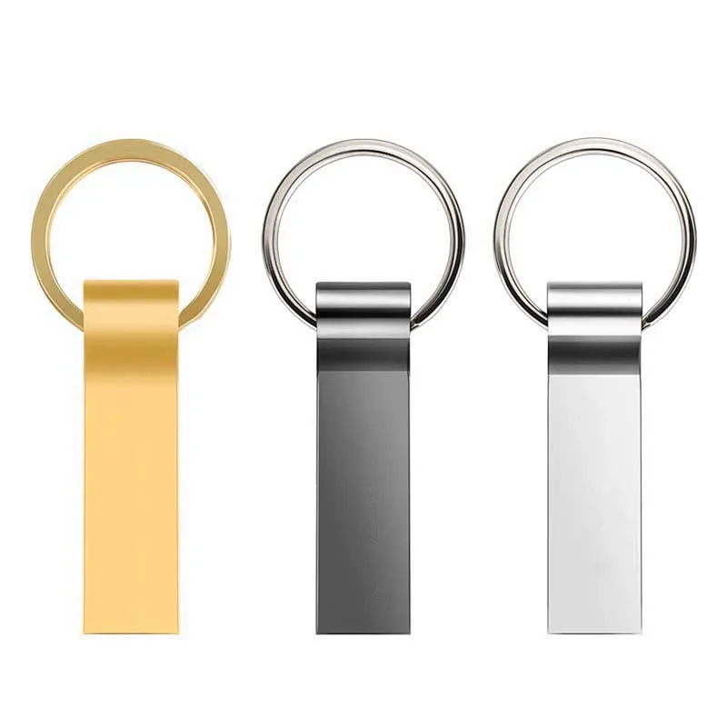 Key Chain Metal Silvery Hanging USB 2.0 3.0 Pen Drive