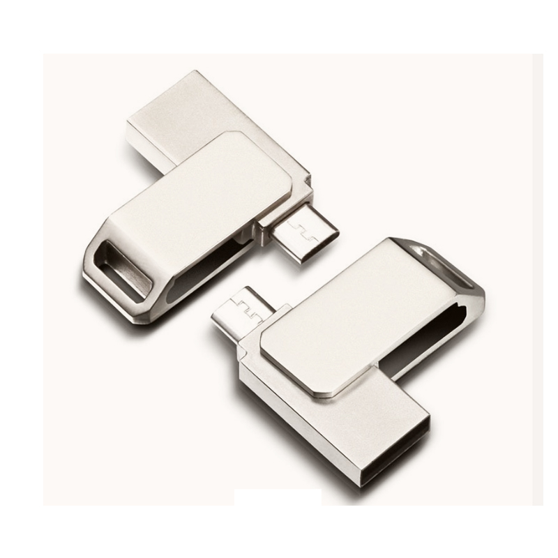 Promotional Custom Logo Metal Swivel USB 3.0 OTG Pen Drive