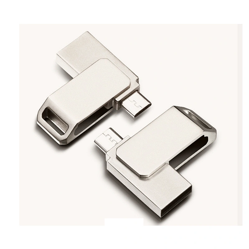 Promotional Custom Logo Metal Swivel USB 3.0 OTG Pen Drive