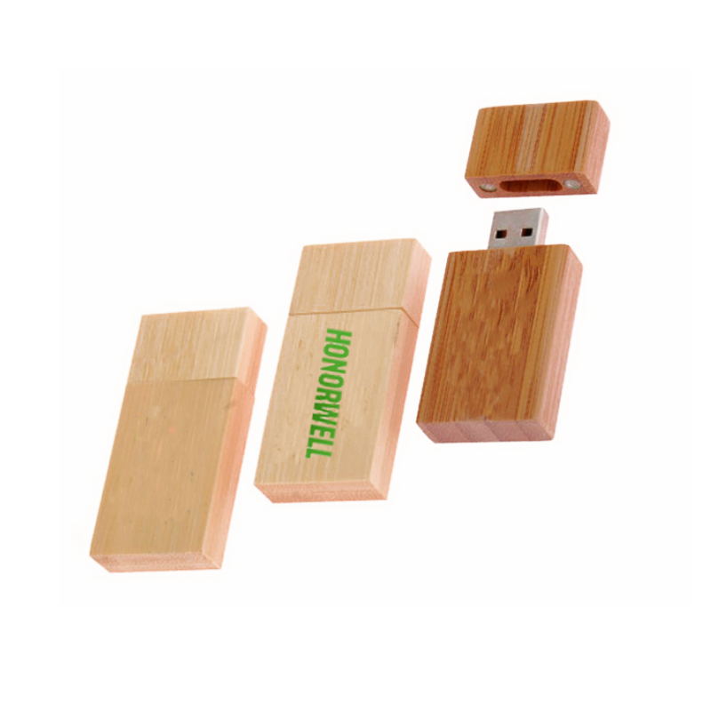 Simple Design Magnet Wooden Portable USB Flash Drive