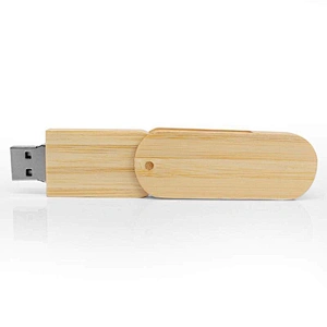 Walnut Bamboo Rotating Wooden Promotional Gift USB Disk With Logo