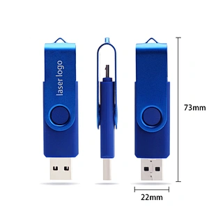 Colorful Twist OTG Type USB 2.0/3.0 Pen Drive Swivel Plastic 32GB 64GB 128GB USB Flash Drive