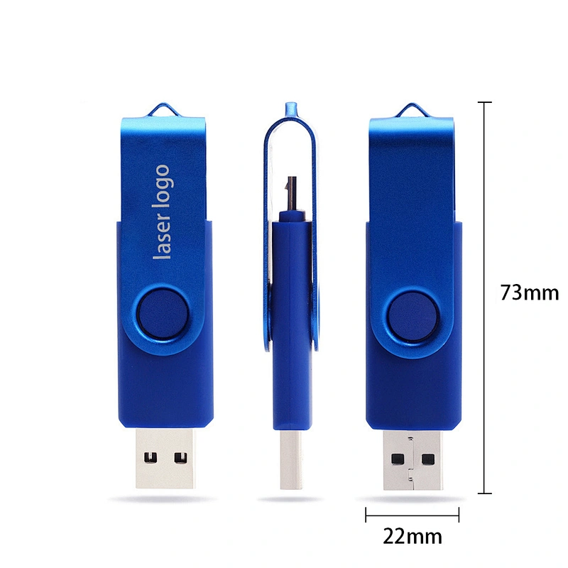 Colorful Twist OTG Type USB 2.0/3.0 Pen Drive Swivel Plastic 32GB 64GB 128GB USB Flash Drive