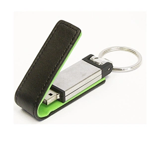 USB 2.0 Custom Logo Leather USB Flash Drive For Promotional