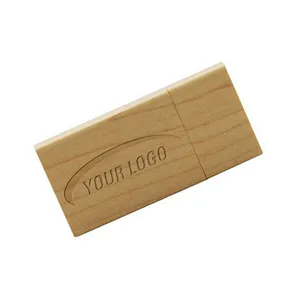 Walnut Maple Natural Bamboo Carbonized Bamboo Wooden USB Flash Drive