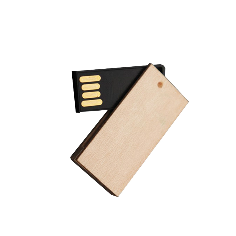 Wooden Swivel USB Flash Drive Promotional Gift Customized Logo Maple Beech USB Pen Drive