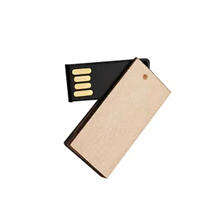 Wooden Swivel USB Flash Drive Promotional Gift Customized Logo Maple Beech USB Pen Drive