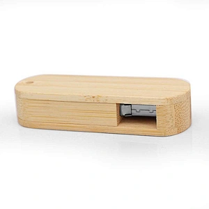Walnut Bamboo Rotating Wooden Promotional Gift USB Disk With Logo