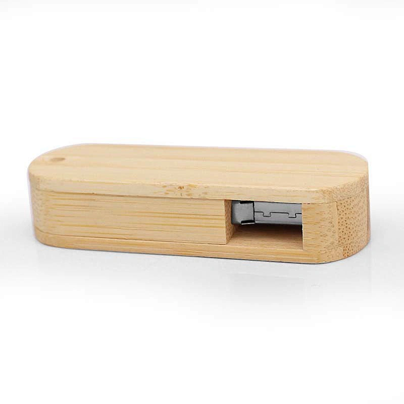 Walnut Bamboo Rotating Wooden Promotional Gift USB Disk With Logo