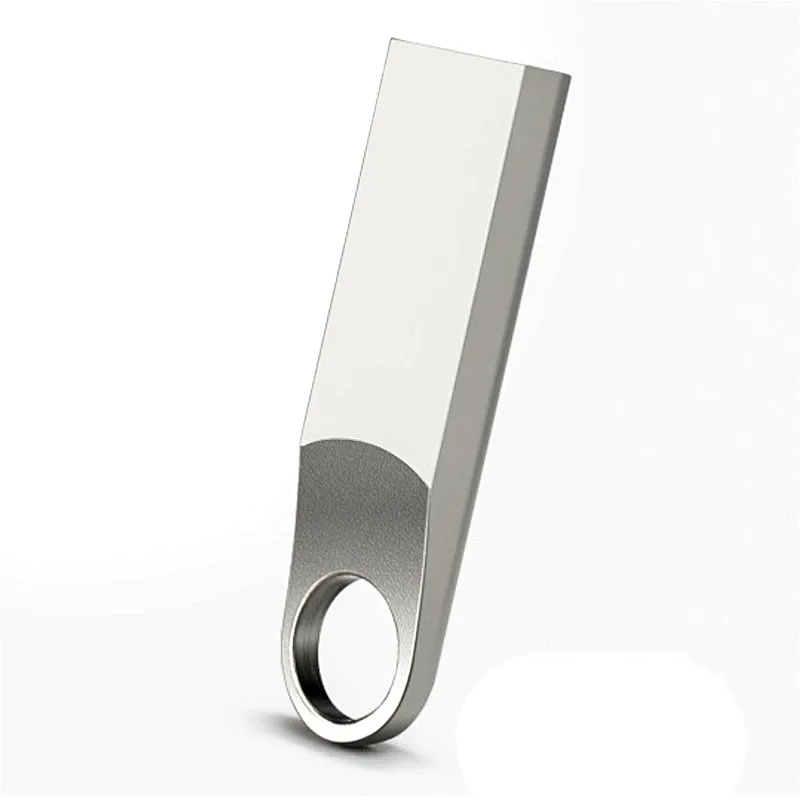 Metal Silvery Laser Logo USB 2.0 3.0 Pen Drive