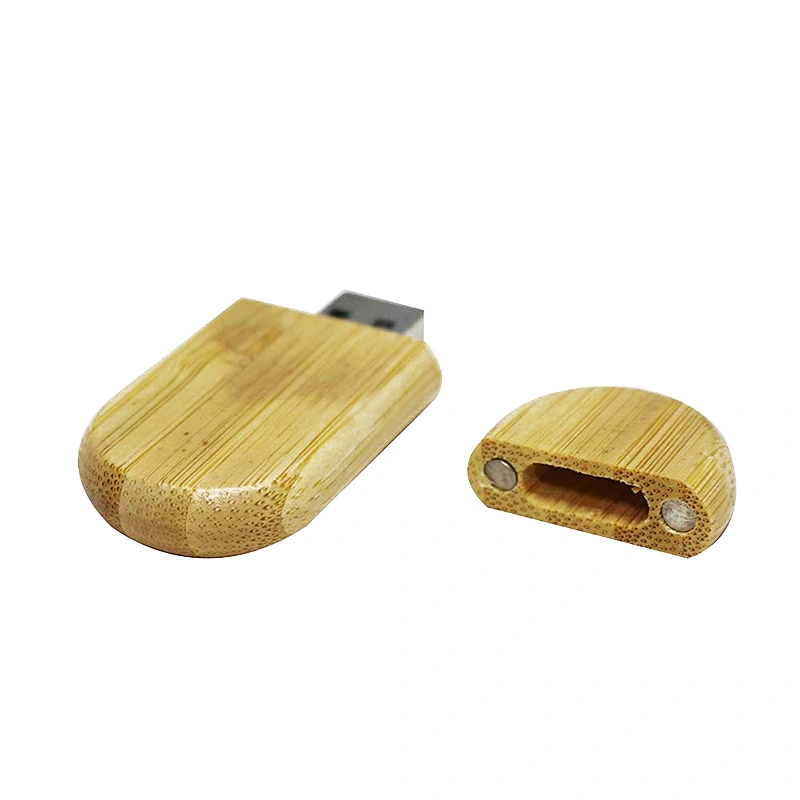 Magnet Walnut Wooden Screen Printing Logo USB 2.0 Pen Drive