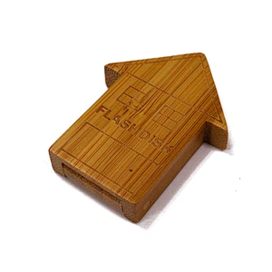 Wooden House Shape Thumb Promotional Gift USB 2.0 Pen Drive