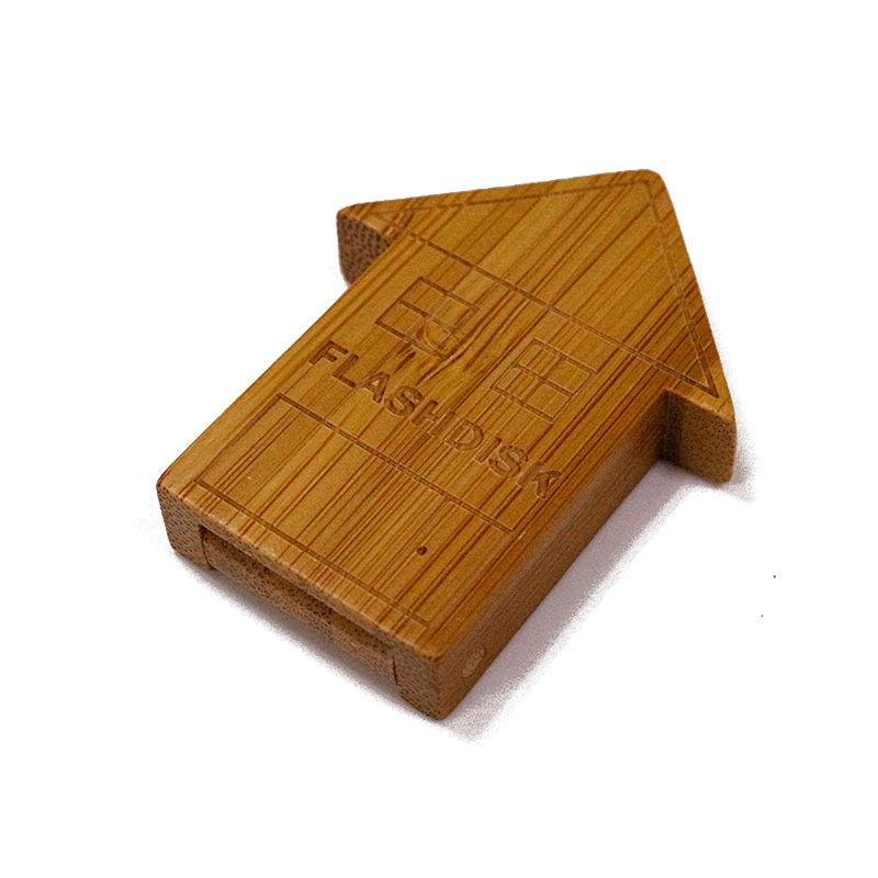 Wooden House Shape Thumb Promotional Gift USB 2.0 Pen Drive