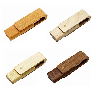 Bulk Cheap Wood Material Swivel OEM Personal USB Pen Drive