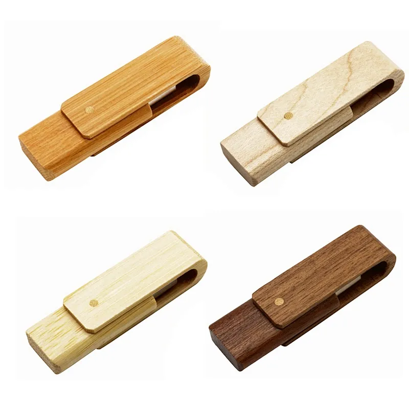 Bulk Cheap Wood Material Swivel OEM Personal USB Pen Drive