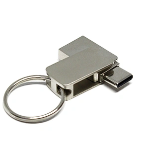 Metal Swivel Type-C 3.0/3.1 Key Chain USB Flash Drive
