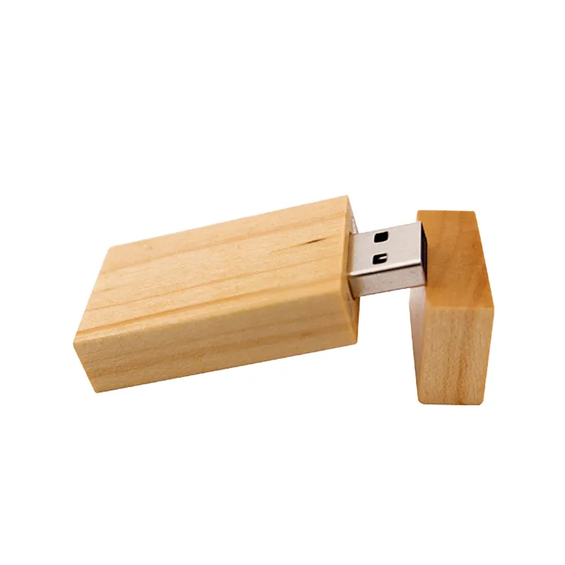 Walnut Maple Natural Bamboo Carbonized Bamboo Wooden USB Flash Drive