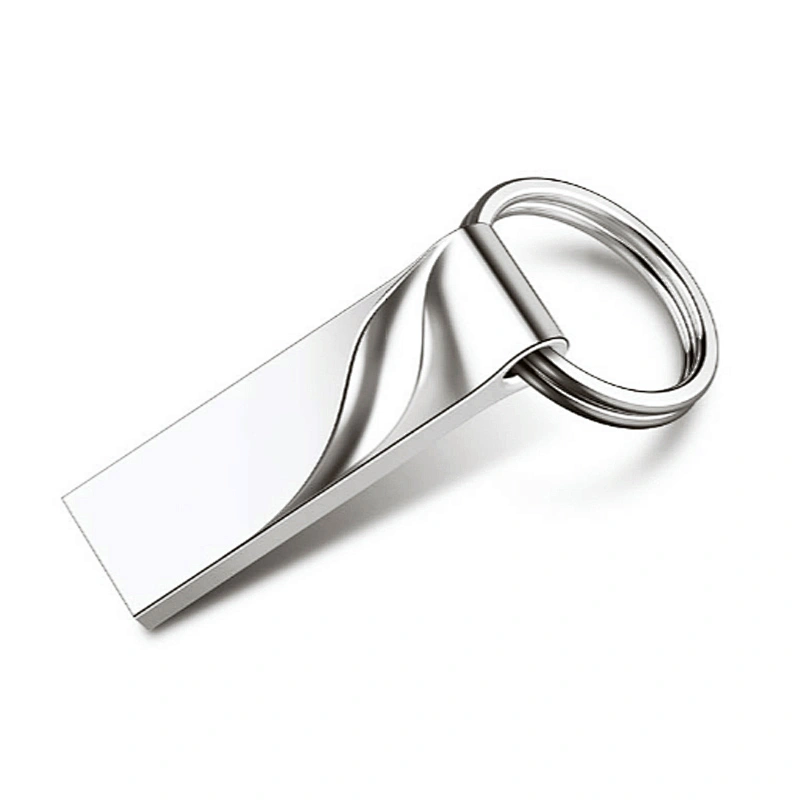 Real Capacity Customized Logo Metal Key Ring USB Disk