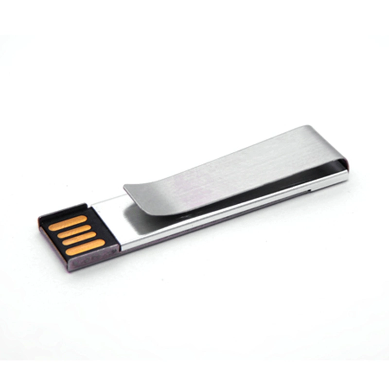 Private Design Portable Clip Metal USB 2.0 Pen Drive