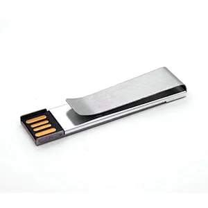 Private Design Portable Clip Metal USB 2.0 Pen Drive