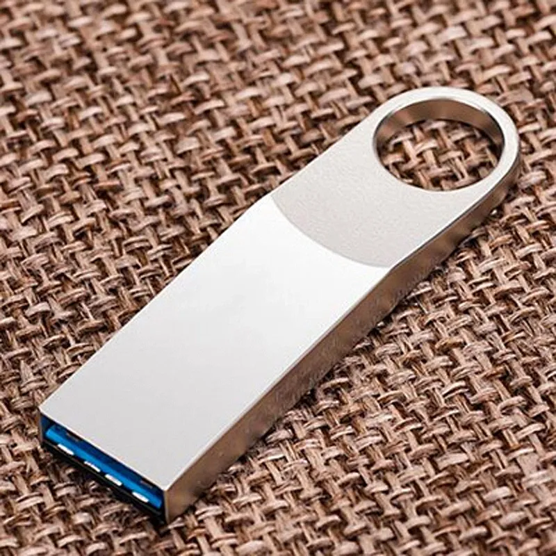 Metal Silvery Laser Logo USB 2.0 3.0 Pen Drive