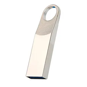 Metal Silvery Laser Logo USB 2.0 3.0 Pen Drive
