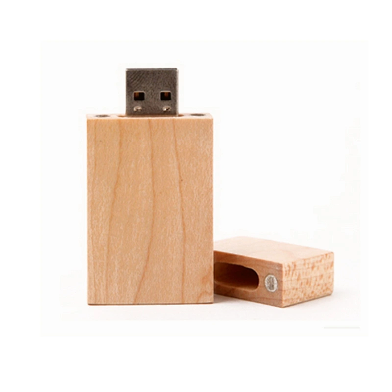 Simple Design Magnet Wooden Portable USB Flash Drive