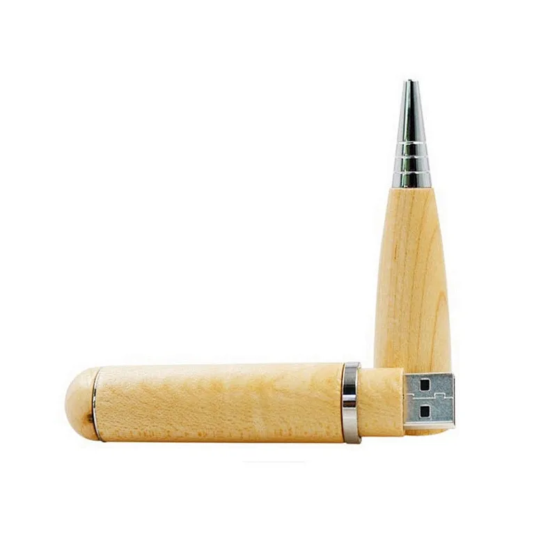 Unique Wooden Ball Pen Office USB 2.0 Pen Drive