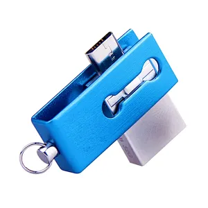 Swivel Metal Promotion Gift OTG USB Flash Drive with OEM Logo