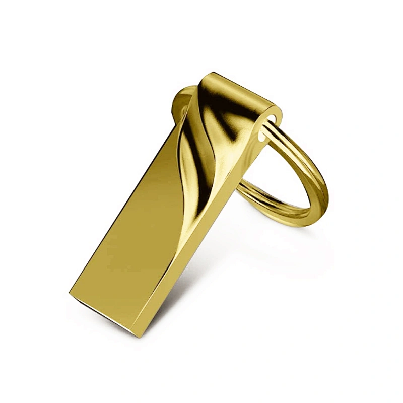 Real Capacity Customized Logo Metal Key Ring USB Disk