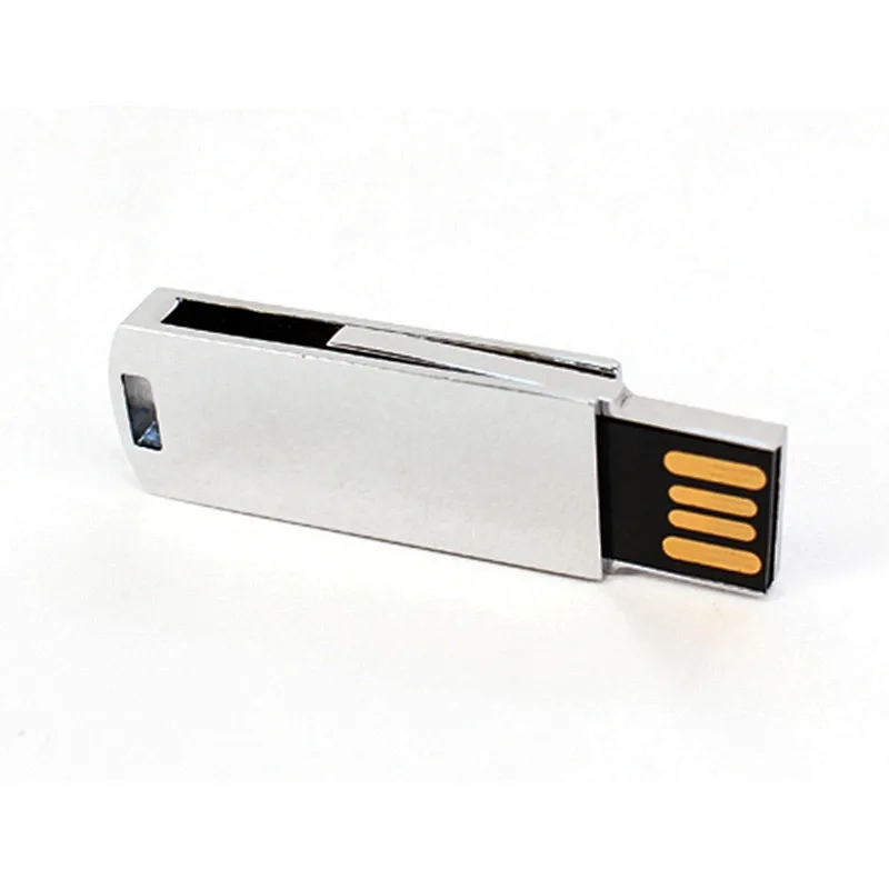 Swivel Rotating Custom Logo Metal Material USB Pen Drive
