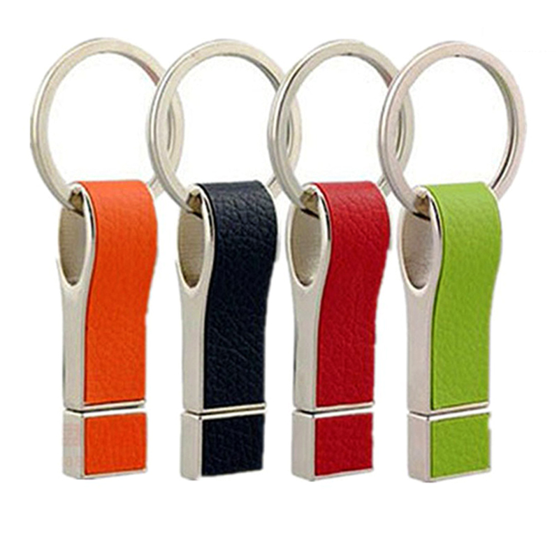 Multi Color Leather Key Chain USB Flash Drive USB Disk USB Flash Disk USB Drive With Logo