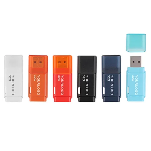 Light Blue Plastic Housing Customized Logo USB 2.0 3.0 Pen Drive