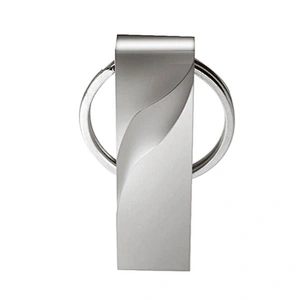 Real Capacity Customized Logo Metal Key Ring USB Disk