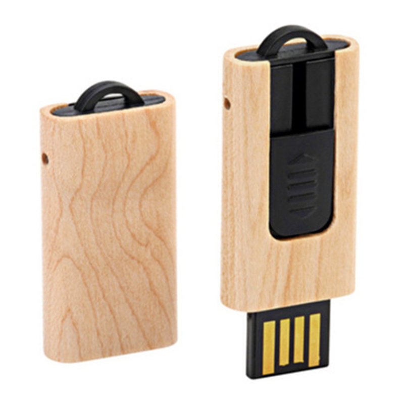 Wooden Stretch Hanging Rope Portable USB Flash Drive With Logo