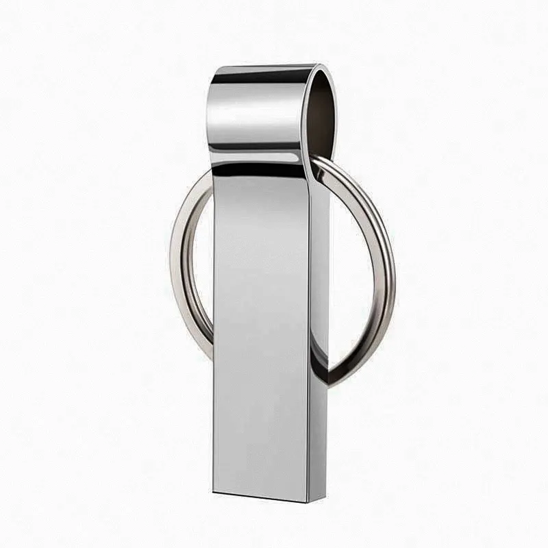 Key Chain Metal Silvery Hanging USB 2.0 3.0 Pen Drive