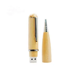 Unique Wooden Ball Pen Office USB 2.0 Pen Drive