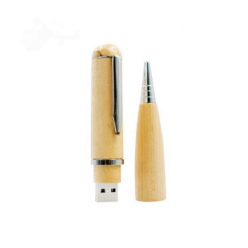 Unique Wooden Ball Pen Office USB 2.0 Pen Drive