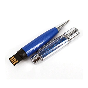 Crystal Ball Pen Promotional Gift USB Flash Drive with Logo