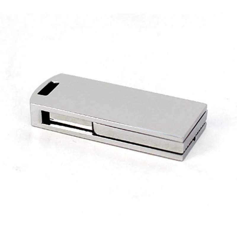 Swivel Rotating Custom Logo Metal Material USB Pen Drive