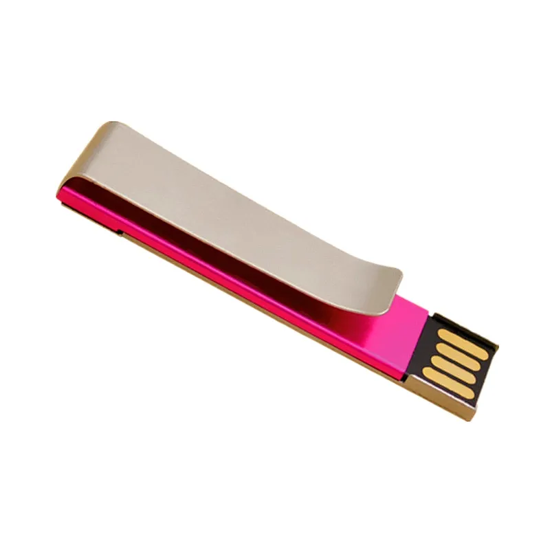 Private Design Portable Clip Metal USB 2.0 Pen Drive