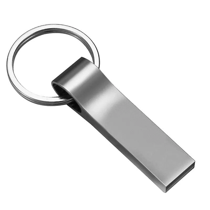 Key Chain Metal Silvery Hanging USB 2.0 3.0 Pen Drive