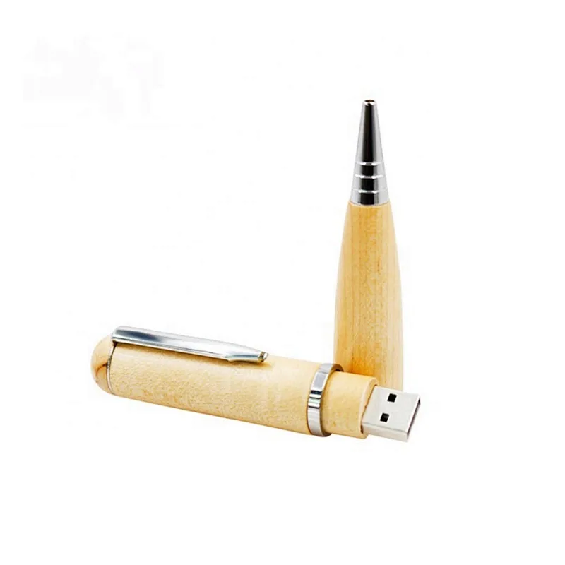 Unique Wooden Ball Pen Office USB 2.0 Pen Drive