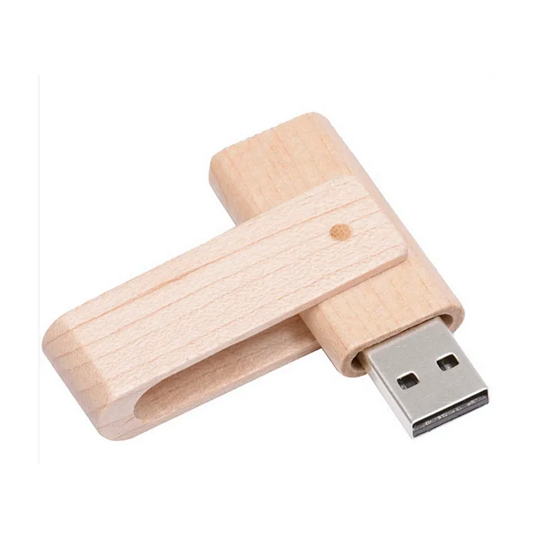 Bulk Cheap Wood Material Swivel OEM Personal USB Pen Drive