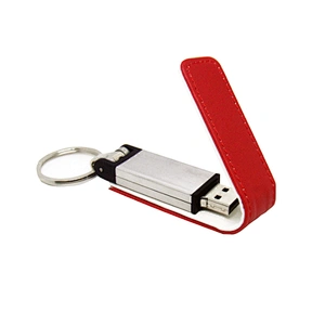 USB 2.0 Custom Logo Leather USB Flash Drive For Promotional
