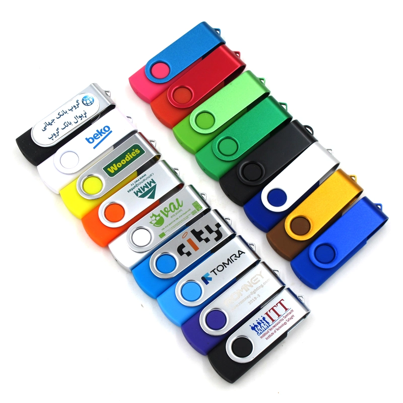 Swivel Plastic USB Pen Drive Colorful Twister High Speed USB Flash Drive