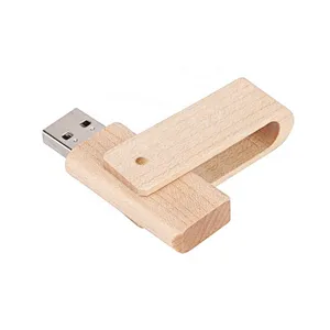 Bulk Cheap Wood Material Swivel OEM Personal USB Pen Drive