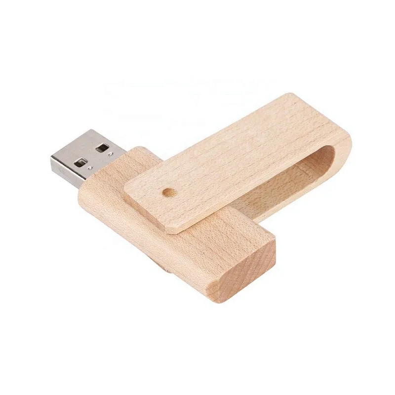 Bulk Cheap Wood Material Swivel OEM Personal USB Pen Drive