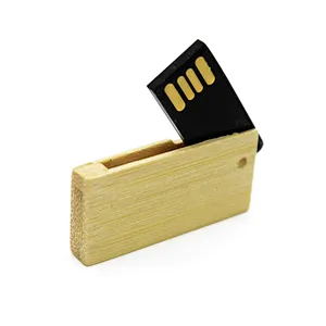Wooden Swivel USB Flash Drive Promotional Gift Customized Logo Maple Beech USB Pen Drive