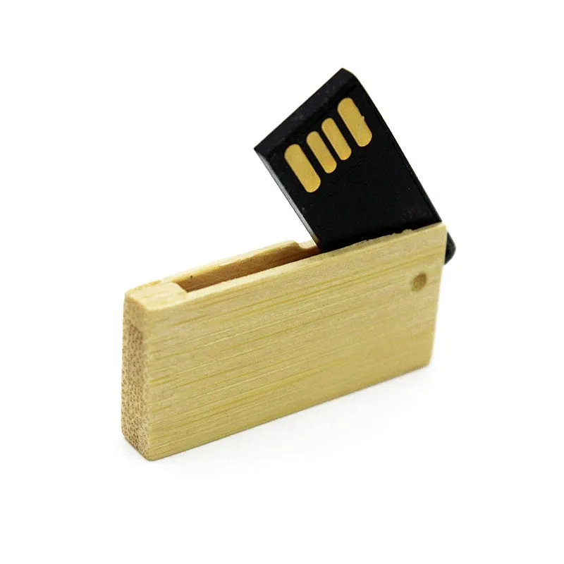 Wooden Swivel USB Flash Drive Promotional Gift Customized Logo Maple Beech USB Pen Drive